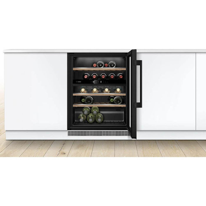 Bosch Serie 6 KUW21AHG0G Built Under Black 60cm Wine Cooler - Unbeatable Bathrooms