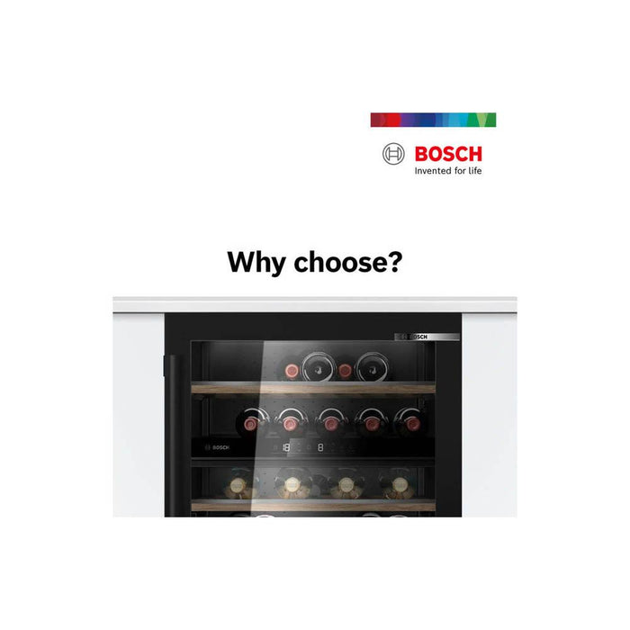 Bosch Serie 6 KUW21AHG0G Built Under Black 60cm Wine Cooler - Unbeatable Bathrooms