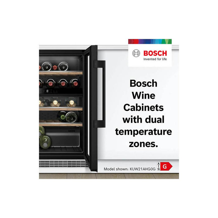 Bosch Serie 6 KUW21AHG0G Built Under Black 60cm Wine Cooler - Unbeatable Bathrooms