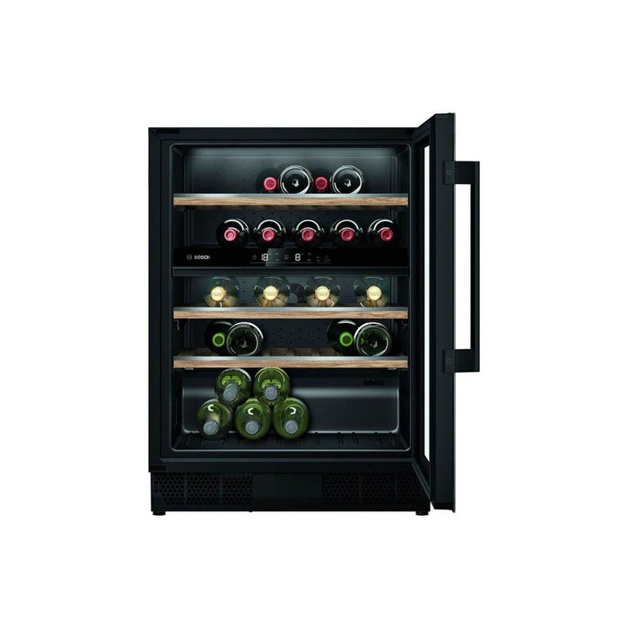 Bosch Serie 6 KUW21AHG0G Built Under Black 60cm Wine Cooler - Unbeatable Bathrooms