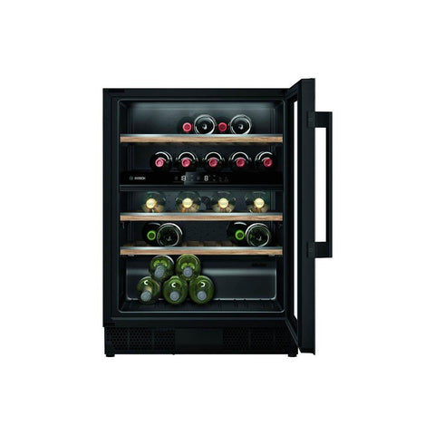Bosch Serie 6 KUW21AHG0G Built Under Black 60cm Wine Cooler - Unbeatable Bathrooms