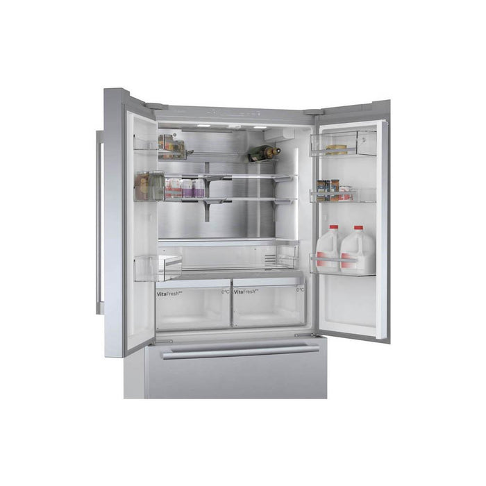 Bosch Serie 8 KFF96PIEP Stainless Steel Free Standing Frost Free 3-Door Fridge Freezer - Unbeatable Bathrooms