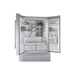 Bosch Serie 8 KFF96PIEP Stainless Steel Free Standing Frost Free 3-Door Fridge Freezer - Unbeatable Bathrooms