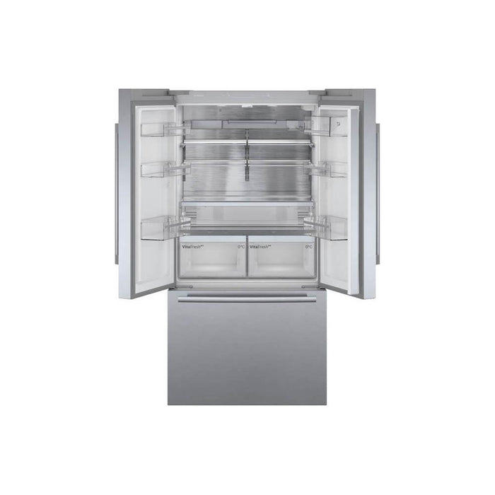 Bosch Serie 8 KFF96PIEP Stainless Steel Free Standing Frost Free 3-Door Fridge Freezer - Unbeatable Bathrooms