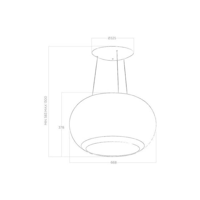 Elica Interstellar 67cm Suspended Hood - Unbeatable Bathrooms