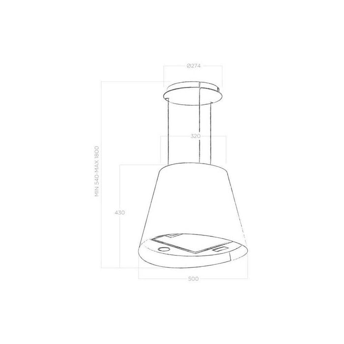 Elica Juno 50cm Suspended Hood - Unbeatable Bathrooms