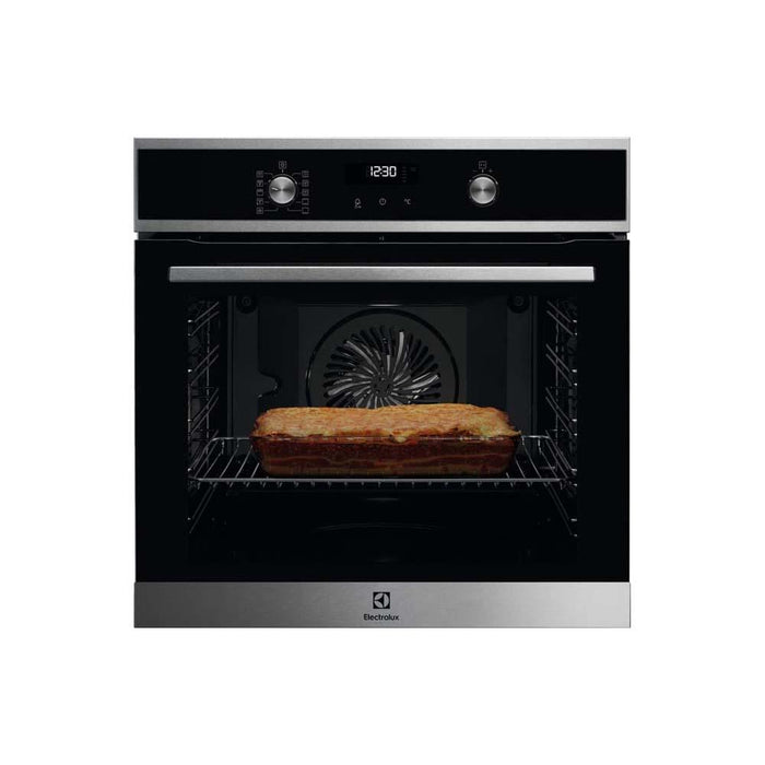 Electrolux KOFDP40X Built In Black and Stainless Steel Single Pyrolytic Oven - Unbeatable Bathrooms