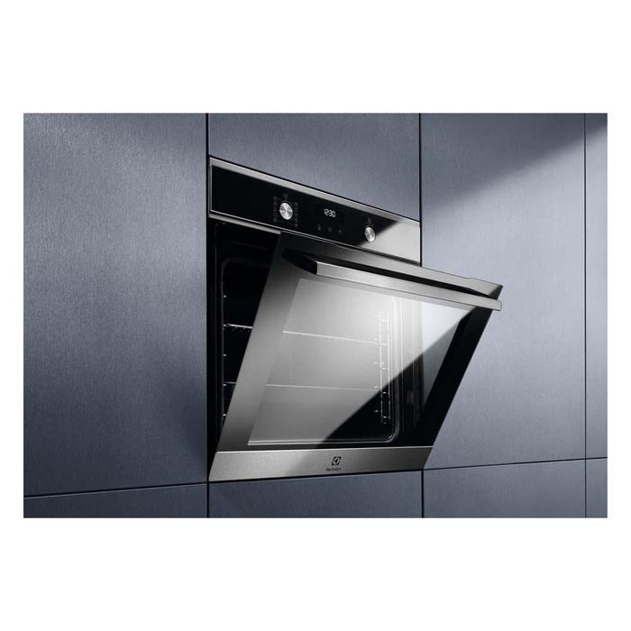 Electrolux KOFDP40X Built In Black and Stainless Steel Single Pyrolytic Oven - Unbeatable Bathrooms