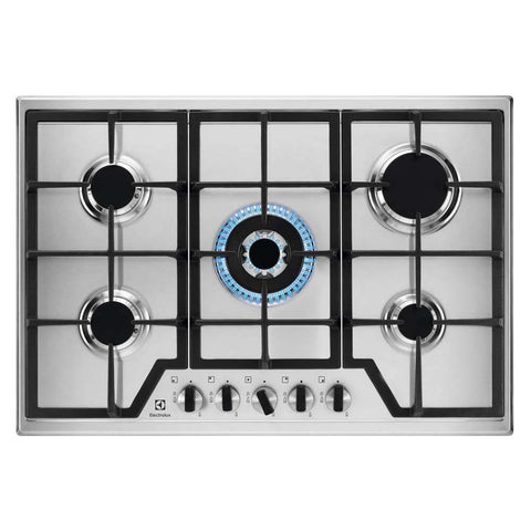 Electrolux KGS7536X Stainless Steel 75cm Gas Hob - Unbeatable Bathrooms