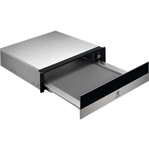 Electrolux EBD4X 14cm Black Glass and Stainless Steel Warming Drawer - Unbeatable Bathrooms