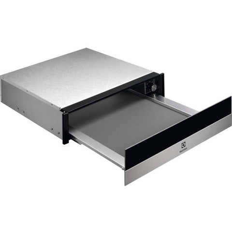 Electrolux EBD4X 14cm Black Glass and Stainless Steel Warming Drawer - Unbeatable Bathrooms