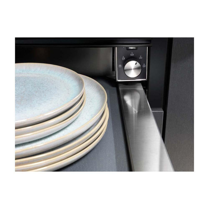 Electrolux EBD4X 14cm Black Glass and Stainless Steel Warming Drawer - Unbeatable Bathrooms