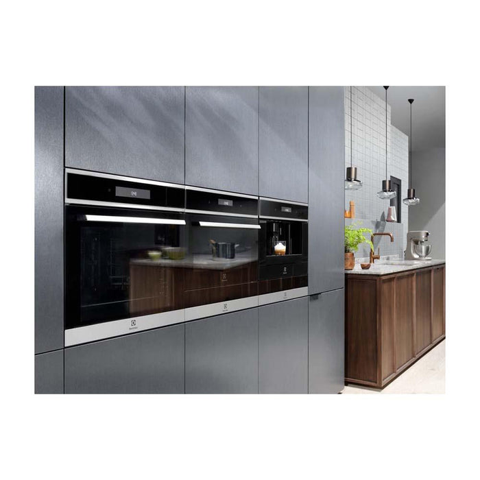Electrolux EBD4X 14cm Black Glass and Stainless Steel Warming Drawer - Unbeatable Bathrooms