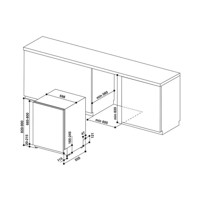 Hotpoint HIC 3C33 CWE UK Fully Integrated 14 Place Dishwasher - Unbeatable Bathrooms