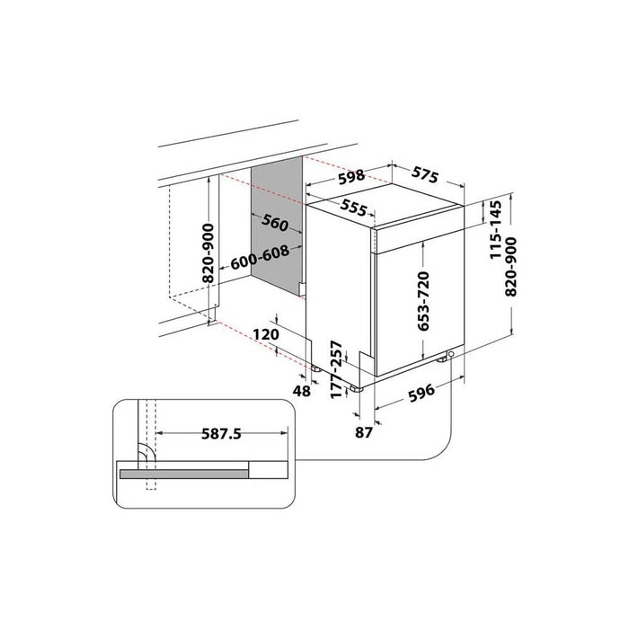 Hotpoint HBC 2B19 UK N Semi Integrated 13 Place Dishwasher - Unbeatable Bathrooms