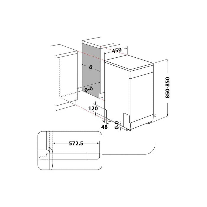 Hotpoint HSFE 1B19 UK N Free Standing 10 Place Slimline Dishwasher - Unbeatable Bathrooms