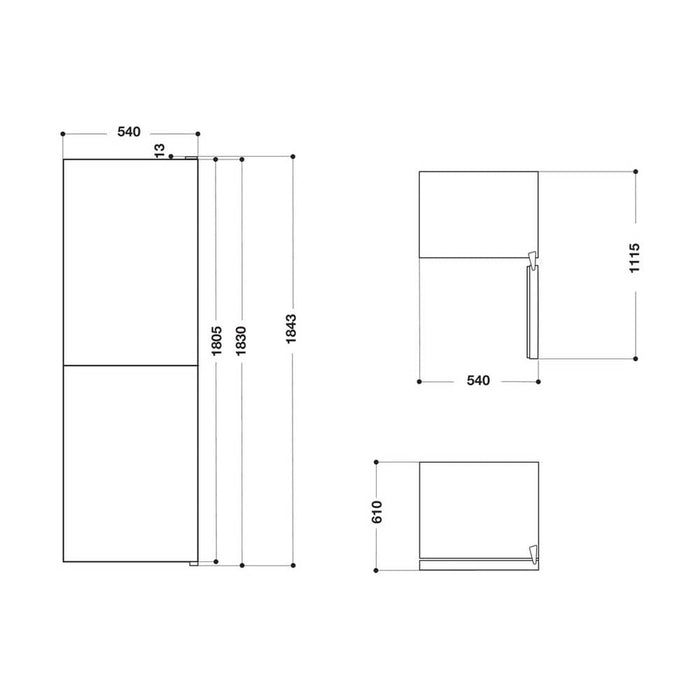 Indesit IBNF 55181 W UK 1 F/S Frost Free 50/50 Fridge Freezer - Unbeatable Bathrooms