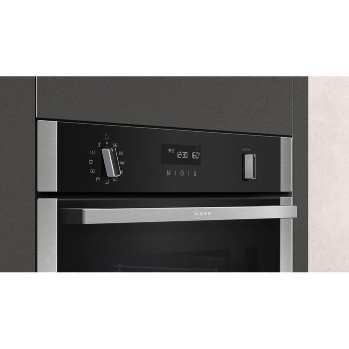 Neff N50 B2ACH7HH0B Stainless Steel Built In Single Pyrolytic Oven - Unbeatable Bathrooms