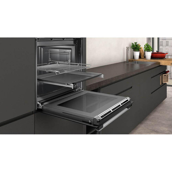 Neff N50 B2ACH7HH0B Stainless Steel Built In Single Pyrolytic Oven - Unbeatable Bathrooms