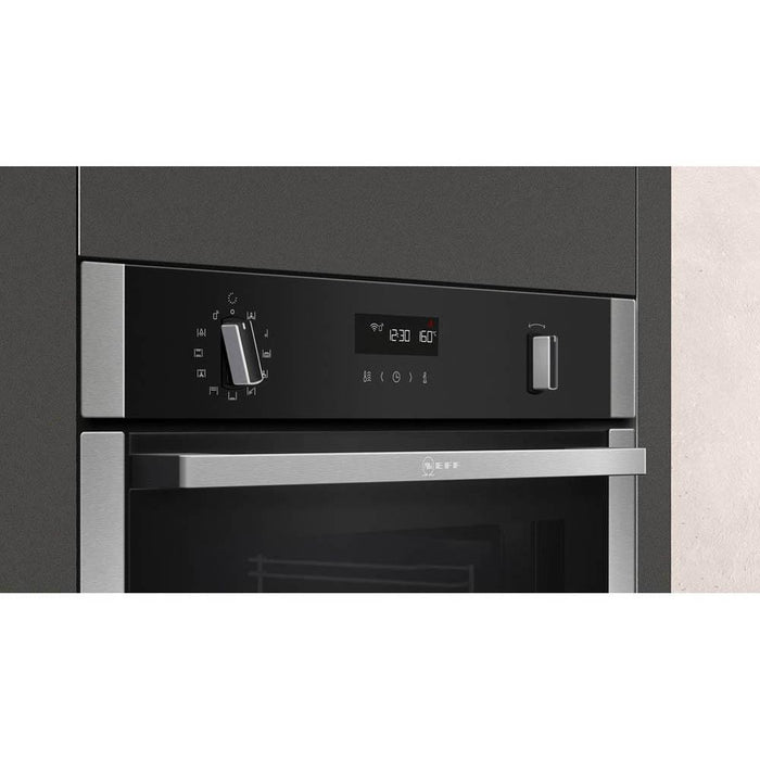 Neff N50 B4ACM5HH0B Stainless Steel Built In Single Electric Oven - Unbeatable Bathrooms