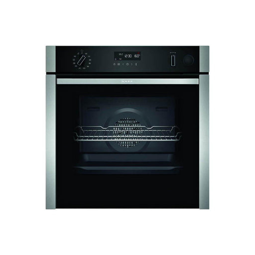 Neff N50 B4AVH1AH0B Stainless Steel Built In Single Slide and Hide Electric Oven with Steam - Unbeatable Bathrooms