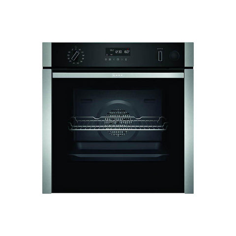 Neff N50 B4AVH1AH0B Stainless Steel Built In Single Slide and Hide Electric Oven with Steam - Unbeatable Bathrooms