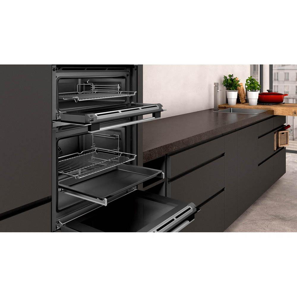 Neff N50 U2ACM7HH0B Built In Double Pyrolytic Oven - Stainless Steel - Unbeatable Bathrooms