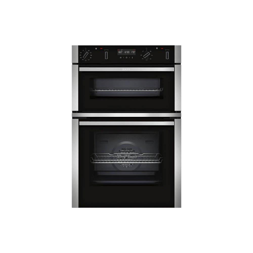 Neff N50 U2ACM7HH0B Built In Double Pyrolytic Oven - Stainless Steel - Unbeatable Bathrooms