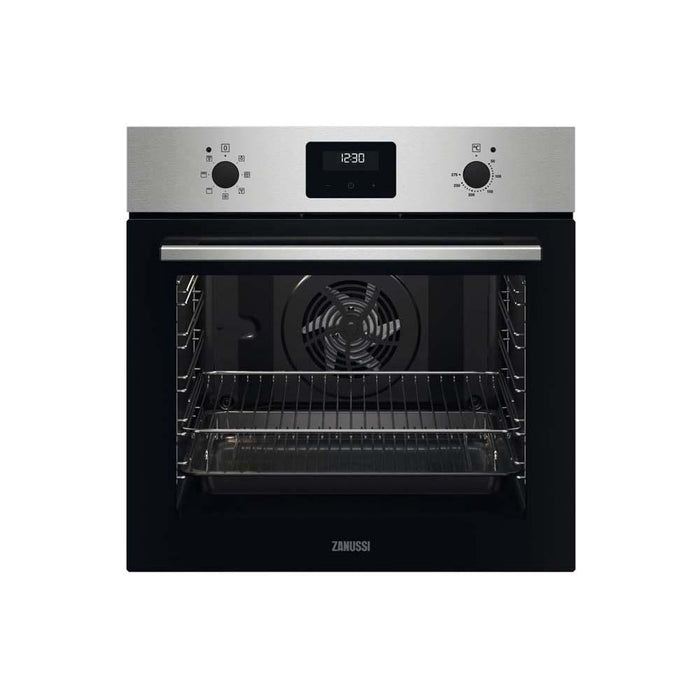 Zanussi ZOHNX3X1 Built In Stainless Steel Single Electric Oven - Unbeatable Bathrooms