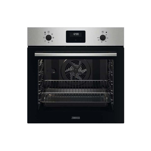 Zanussi ZOHNX3X1 Built In Stainless Steel Single Electric Oven - Unbeatable Bathrooms