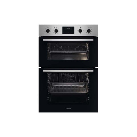 Zanussi ZKHNL3X1 Built In Double Stainless Steel Electric Oven - Unbeatable Bathrooms