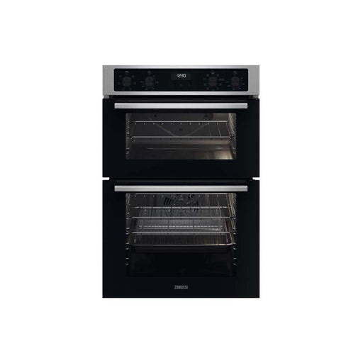 Zanussi ZKCNA4X1 Built In Double Stainless Steel Electric Oven - Unbeatable Bathrooms