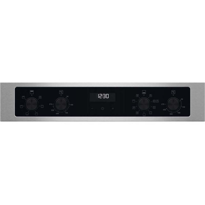 Zanussi ZKCNA4X1 Built In Double Stainless Steel Electric Oven - Unbeatable Bathrooms