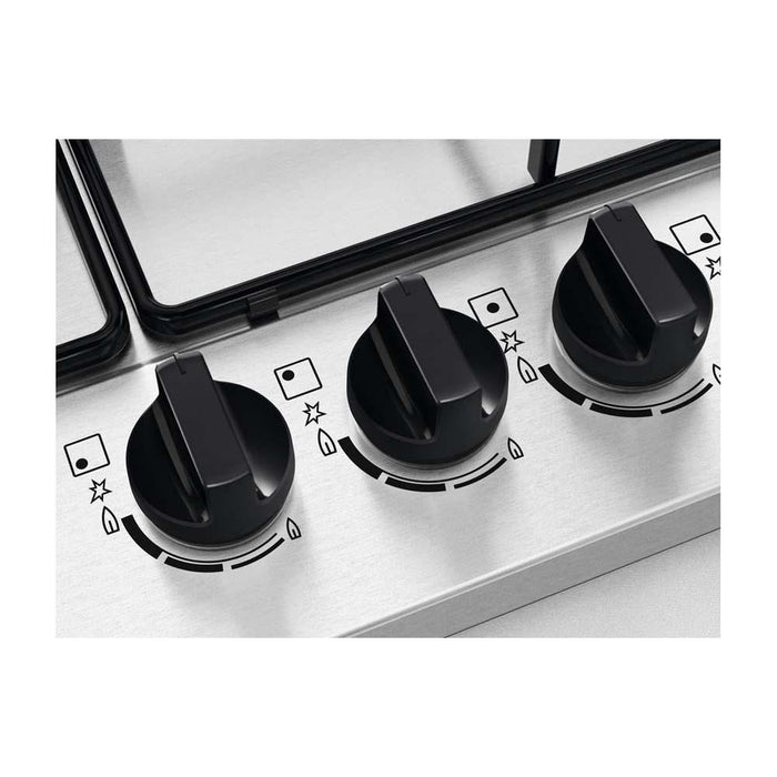 Zanussi ZGNN642X 60cm Stainless Steel Gas Hob - Unbeatable Bathrooms