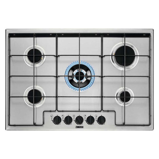 Zanussi ZGNN752X 75cm Stainless Steel Gas Hob - Unbeatable Bathrooms
