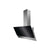 Zanussi Angled Stainless Steel and Black Glass Chimney Hood - Unbeatable Bathrooms