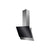 Zanussi Angled Stainless Steel and Black Glass Chimney Hood - Unbeatable Bathrooms