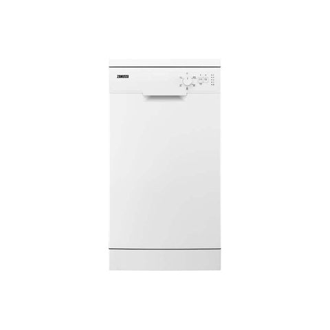 Zanussi ZSFN121W1 Free Standing 9 Place Slimline Dishwasher - White - Unbeatable Bathrooms