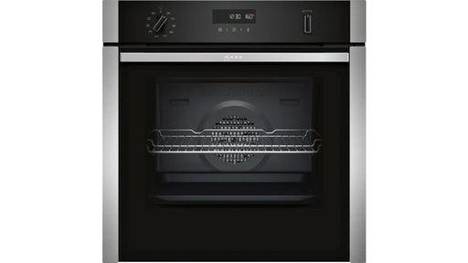 Neff N50 B6ACH7AN0A Stainless Steel Built In Single Slide and Hide Pyrolytic Oven - Unbeatable Bathrooms