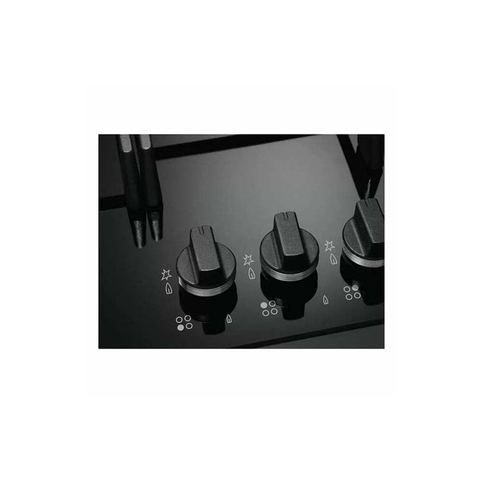 AEG HKB95450NB 90cm Black Gas on Glass Hob - Unbeatable Bathrooms