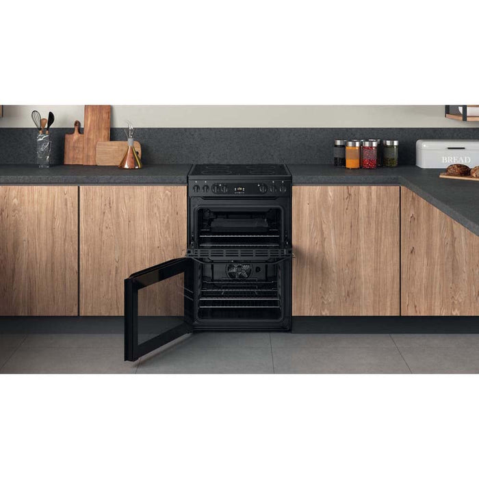Hotpoint HDM67V92HCB/UK Black Electric Cooker - Unbeatable Bathrooms