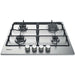 Hotpoint PPH 60P F IX UK 60cm Stainless Steel Gas Hob - Unbeatable Bathrooms