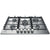 Hotpoint PPH 75P DF IX UK 75cm Stainless Steel Gas Hob - Unbeatable Bathrooms