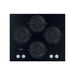 Hotpoint HGS 61S BK 60cm Black Gas on Glass Hob - Unbeatable Bathrooms