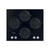 Hotpoint HGS 61S BK 60cm Black Gas on Glass Hob - Unbeatable Bathrooms