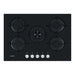 Hotpoint HGS 72S BK 75cm Black Gas on Glass Hob - Unbeatable Bathrooms