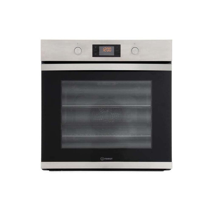 Indesit KFW3841JHIXUK Built In Stainless Steel Single Single Electric Oven - Unbeatable Bathrooms