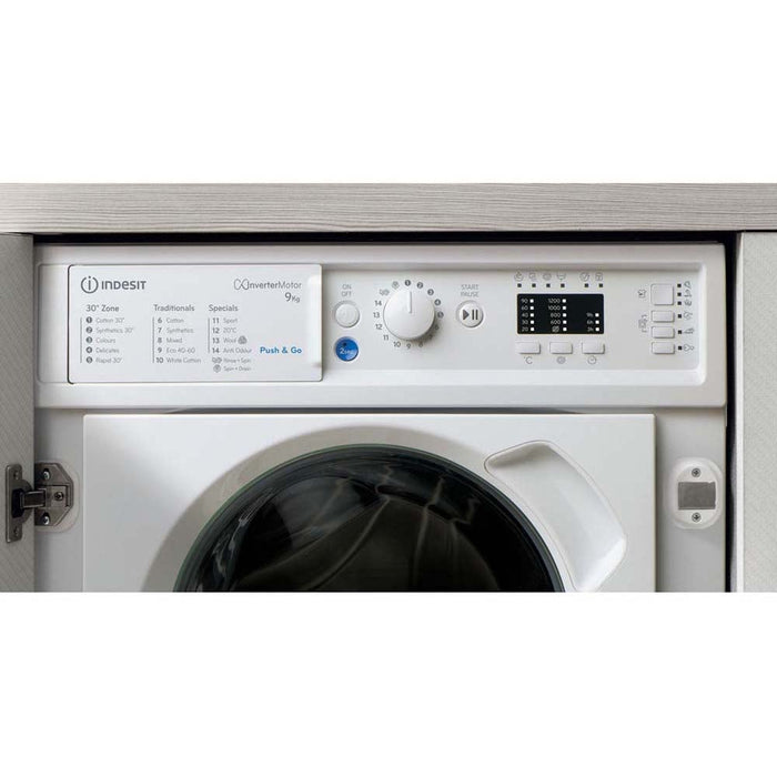 Indesit BI WMIL 91484 UK Built In 9kg 1400rpm Washing Machine - Unbeatable Bathrooms