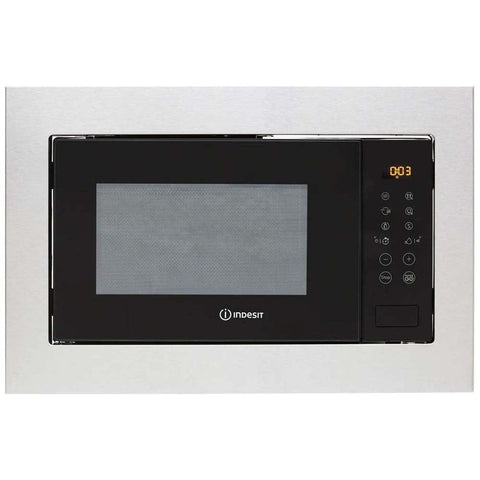 Indesit MWI125GXUK Built In Stainless Steel Microwave and Grill - Unbeatable Bathrooms
