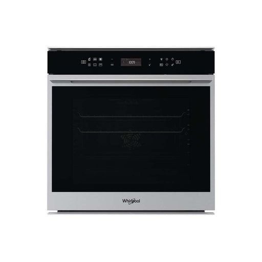 Whirlpool W7 OM4 4BPS1 P Built In Black and Stainless Steel Single Pyrolytic Oven - Unbeatable Bathrooms